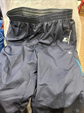 Starter men's nylon running pants Athletic Pants in Blue Men’s Medium NWT